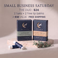 The Duo: 2 bars and 2 free lip balms, a $36 value for $24, free shipping